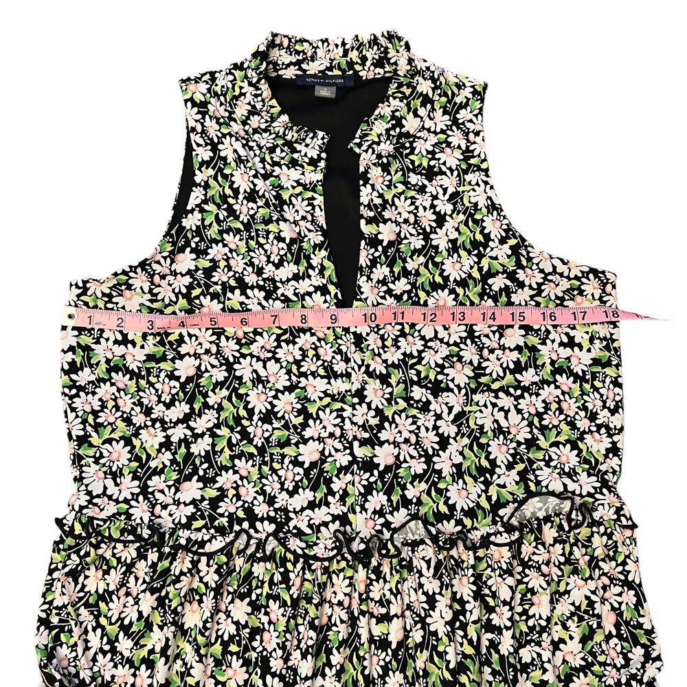 Tommy Hilfiger Floral Multi-Color Tiered Shift Dress Size 6 Womens Sleeveless - Picture 12 of 13
